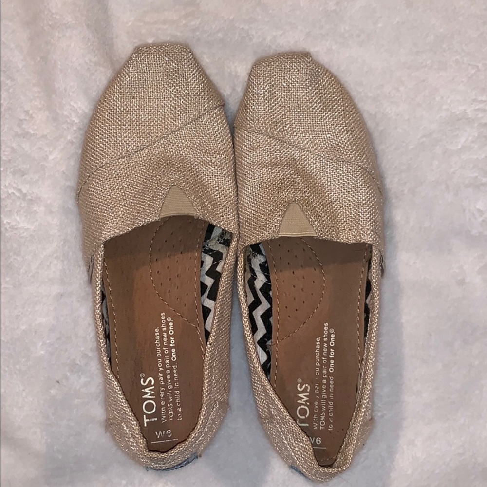 Tan Sparkly Toms